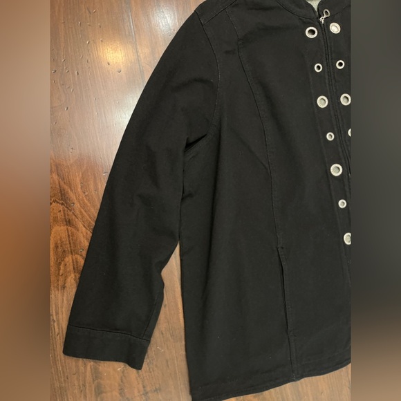 Dream Jeannes Quacker Factory Jacket Size 3X Black Rhinestones QVC Fall‎ Comfy - Picture 10 of 16